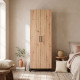 Zapatero de pie Basilea 2 puertas Roble Artisan 68 x 195 x 35 cm