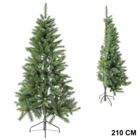 Medio árbol de navidad artificial de ramas mixtas con 585 ramas Ø120 x 210 cm