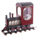 Figura decorativa navideña de máquina de tren con luz, movimiento y sonido 51 x 46 x 20 cm