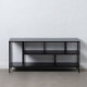Estantería baja de acero negro 120 x 55 x 32 cm