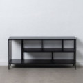 Estantería baja de acero negro 120 x 55 x 32 cm
