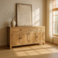 Aparador de salón en madera maciza de mindi 140 x 82 x 40 cm