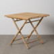 Mesa de comedor auxiliar cuadrada plegable de bambú 80 x 75 x 80 cm