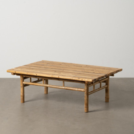 Mesa de centro rectangular fija de bambú 100 x 36 x 70 cm
