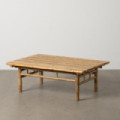 Mesa de centro rectangular fija de bambú 100 x 36 x 70 cm