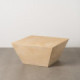 Mesa de centro cuadrada piramidal de magnesio beige 80 x 40 x 80 cm