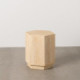 Mesa auxiliar hexagonal de magnesio beige 41,5 x 46,5 x 36,5 cm