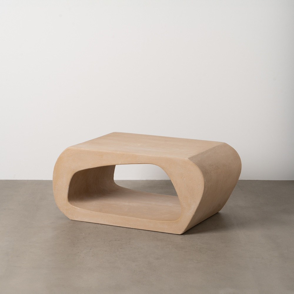Mesa de centro rectangular con túnel de DM arena 100 x 45 x 60 cm