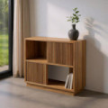 Mueble auxiliar bajo de madera de teca reciclada natural 100 x 89 x 35 cm
