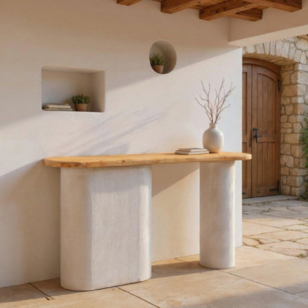 Consola de DM blanco 150 x 82 x 35 cm