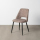 Silla de uso profesional con abertura lumbar en tejido jaspeado taupe y metal 50 x 81 x 57 cm
