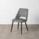 Silla de uso profesional con abertura lumbar en tejido jaspeado verde y metal 50 x 81 x 57 cm