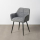 Silla de brazos de uso profesional tapizada en tejido jaspeado verde con acolchado en cuadrícula 59 x 81 x 54 cm