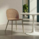 Silla de exterior de uso profesional de polipropileno caqui y acero 51 x 80 x 46 cm