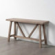 Consola de madera de pino 140 x 75,5 x 40 cm