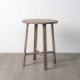 Mesa alta redonda de madera natural 102 cm