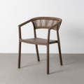 Silla de uso profesional apilable con cuerda de polietileno y polipropileno marrón 56 x 75,5 x 54 cm