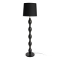Lámpara de pie de metal y poliéster negro 40 x 155,5 x 40 cm