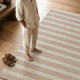 Alfombra in and out reversible a rayas en polipropileno terracota 160 x 1 x 230 cm