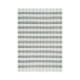 Alfombra tejida a rayas cuadros vichy verde salvia y blanco con flecos 160 x 1 x 230 cm