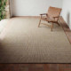 Alfombra gran formato de pelo de lana beige con reverso de algodón 200 x 1 x 300 cm