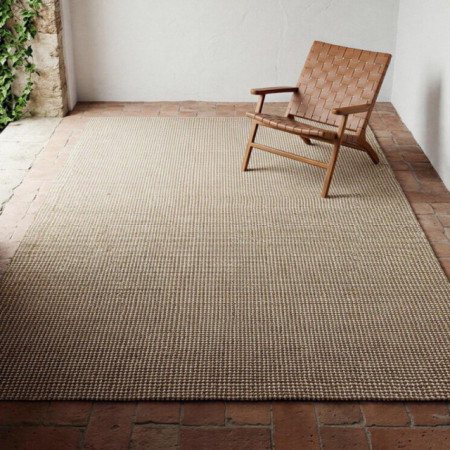 Alfombra gran formato de pelo de lana beige con reverso de algodón 200 x 1 x 300 cm