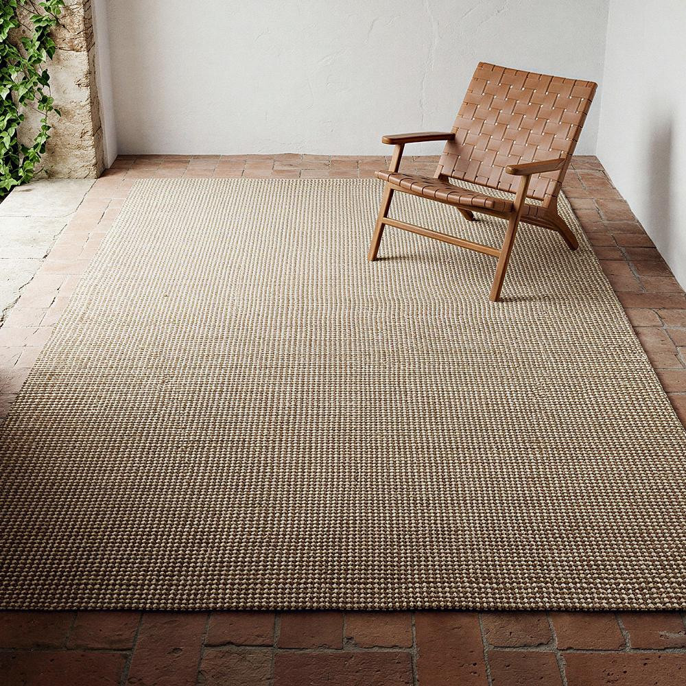 Alfombra gran formato de pelo de lana beige con reverso de algodón 200 x 1 x 300 cm