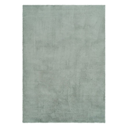Alfombra shaggy de pelo suave verde salvia 200 x 2 x 300 cm