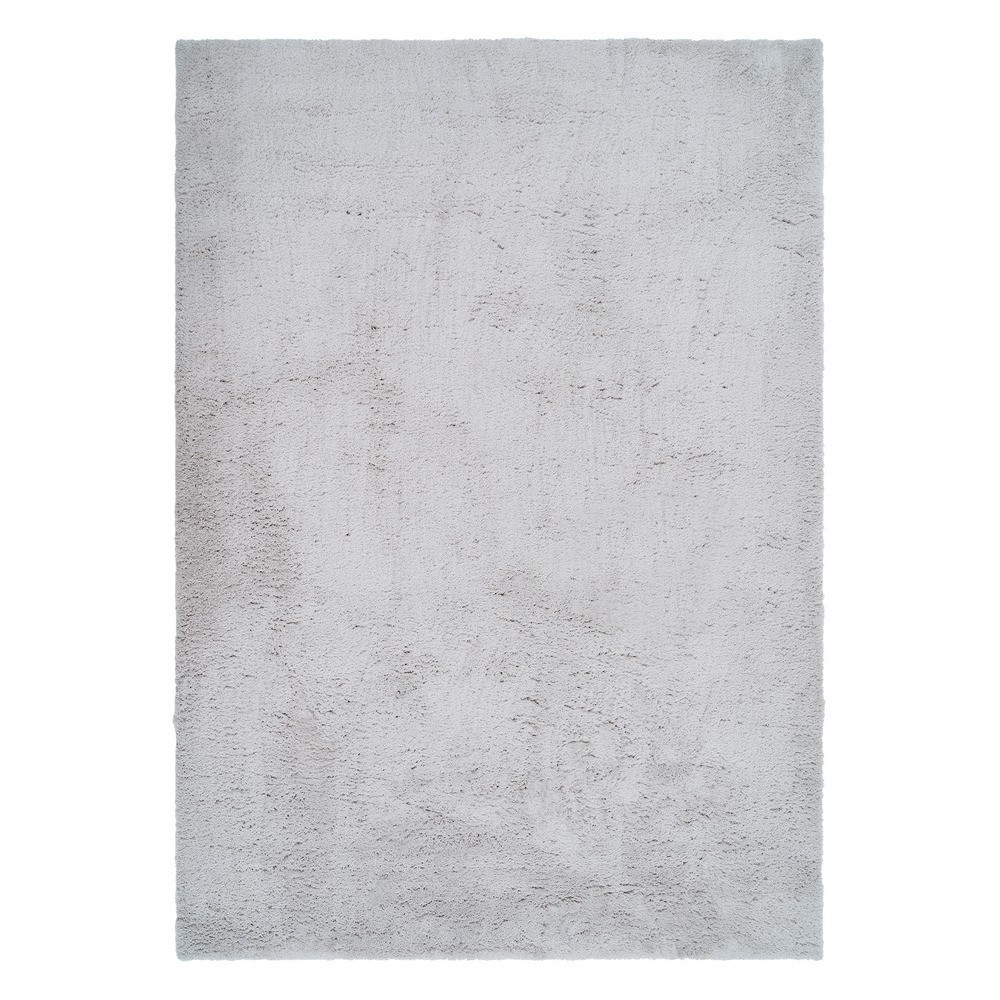 Alfombra shaggy de pelo suave gris claro 200 x 2 x 300 cm