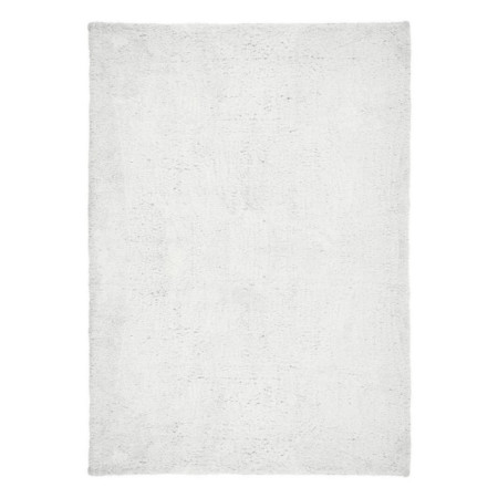 Alfombra shaggy de pelo suave blanco roto 200 x 2 x 300 cm