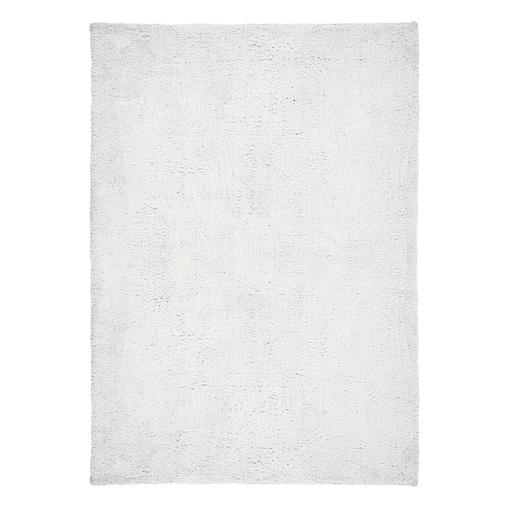 Alfombra shaggy de pelo suave blanco roto 200 x 2 x 300 cm