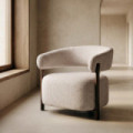 Sillón de salón tapizado en tejido y metal 77 x 70 x 71,5 cm