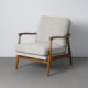 Sillón jaspeado blanco-gris tejido-madera 72 x 86,5 x 86 cm
