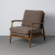 Sillón jaspeado marrón tejido-madera 72 x 86 x 86,50 cm