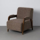 Sillón jaspeado marrón tejido-madera 70 x 80 x 84 cm