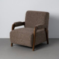 Sillón jaspeado marrón tejido-madera 70 x 80 x 84 cm