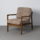 Sillón marrón tejido-madera 69 x 81 x 84 cm