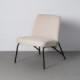 Sillón de descanso de uso profesional tapizado en tejido crema 62 x 76 x 70,5 cm