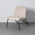 Sillón de descanso de uso profesional tapizado en tejido crema 62 x 76 x 70,5 cm