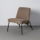 Sillón de descanso de uso profesional tapizado en tejido caqui 62 x 76 x 70,5 cm
