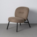 Sillón butaca baja de uso profesional tapizado en tejido caqui 59 x 78 x 73 cm