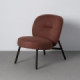 Sillón butaca baja de uso profesional tapizado en tejido cobre 59 x 78 x 73 cm