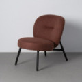 Sillón butaca baja de uso profesional tapizado en tejido cobre 59 x 78 x 73 cm