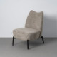 Sillón de descanso tapizado jaspeado crema 61 x 82 x 77 cm