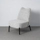 Sillón de descanso tapizado jaspeado blanco nieve 61 x 82 x 77 cm
