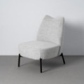 Sillón de descanso tapizado jaspeado blanco nieve 61 x 82 x 77 cm