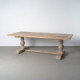 Mesa de comedor rectangular fija de madera de pino reciclada 240 x 76 x 105 cm
