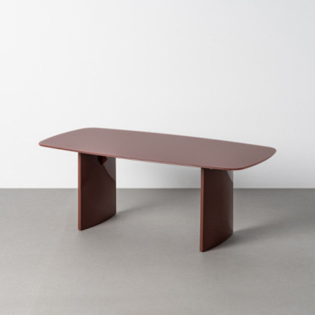 Mesa de centro rectangular fija de cristal caldera y DM 120 x 45 x 60 cm