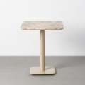 Mesa de comedor cuadrada fija de mármol y metal 65 x 75 x 65 cm