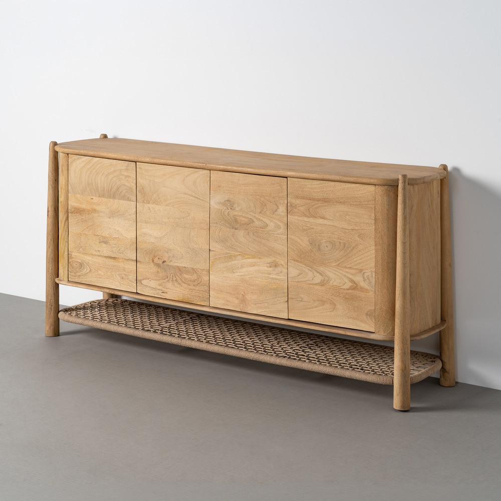 Aparador madera de mango natural 170 x 80 x 40 cm